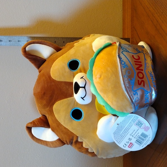 Snackles Lucas Sonic 13" Plush by Zuru Series 2 Puppy with Cheeseburger NWT - Picture 4 of 7